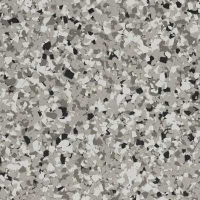Townhome UV-resistant epoxy patio flake blend